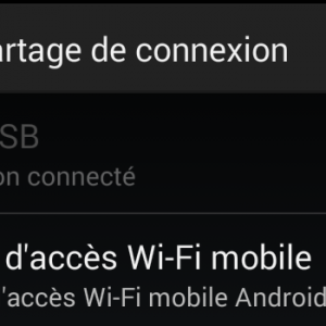 partage de connexion sous android